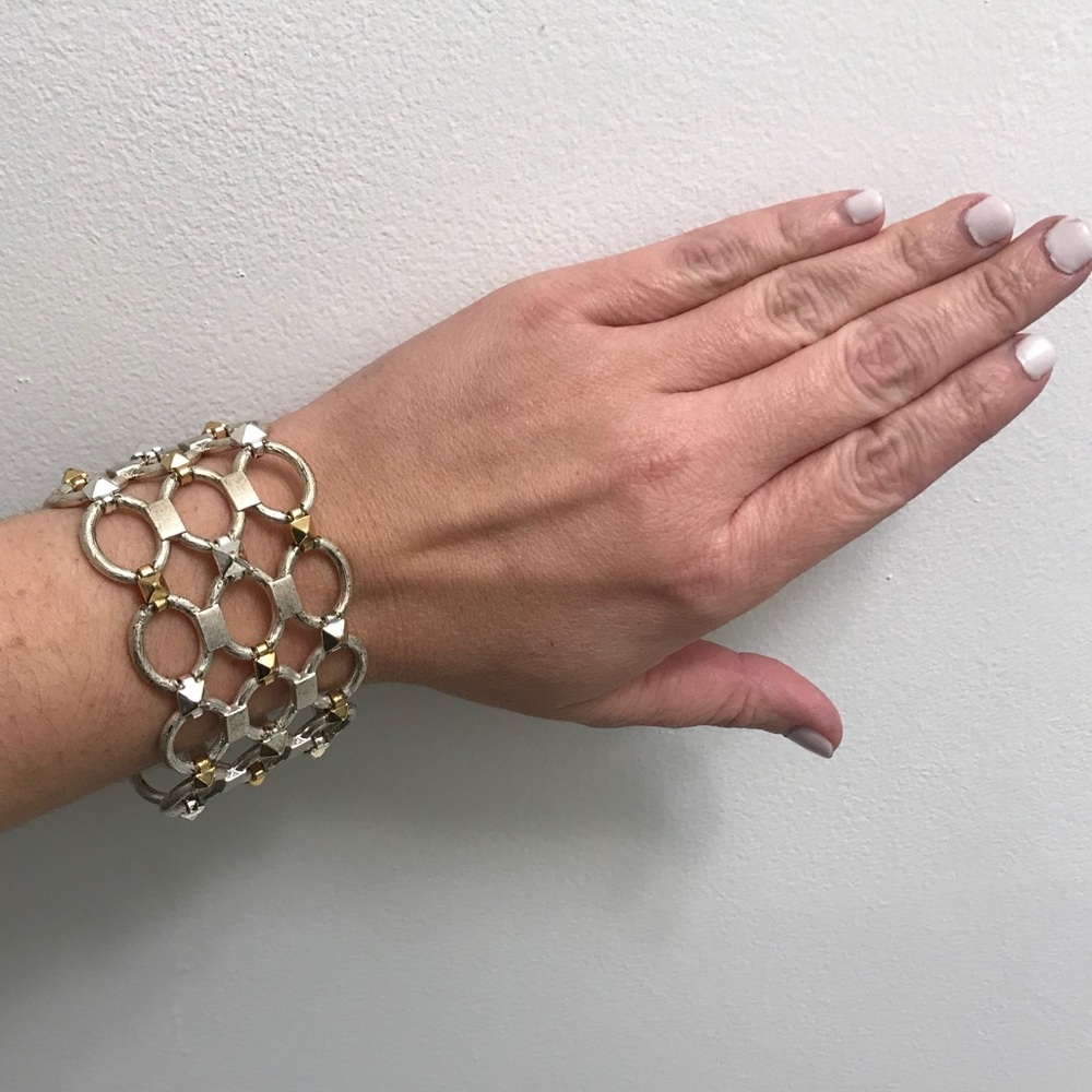 Stella & Dot Silver and Gold Bracelet